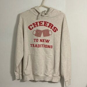 Aerie Offline Cheers to New Traditions Women’s XS  Grey Sweatshirt/Hoodie